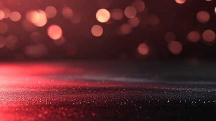 A blurry image of a red surface with a lot of small dots