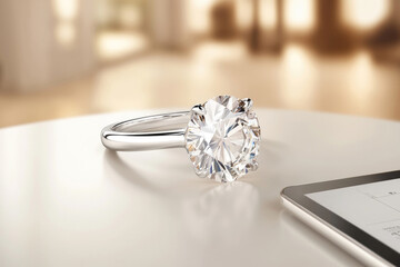 Eleganter Verlobungsring mit funkelndem Diamanten