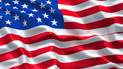 Obraz premium A majestic background featuring the iconic American flag with its vivid colors and star-spangled banner, representing the unity and independence of the United States.