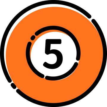 recommend clip art: Sports outline icons-icons-Number 5 Billiard Ball
