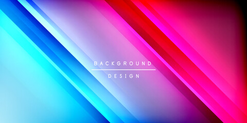 Fototapeta premium Dynamic shadow lines geometric shapes