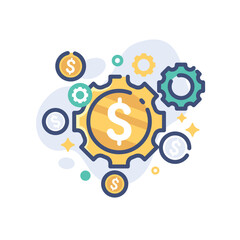 Asset Management - modern single vector line icon