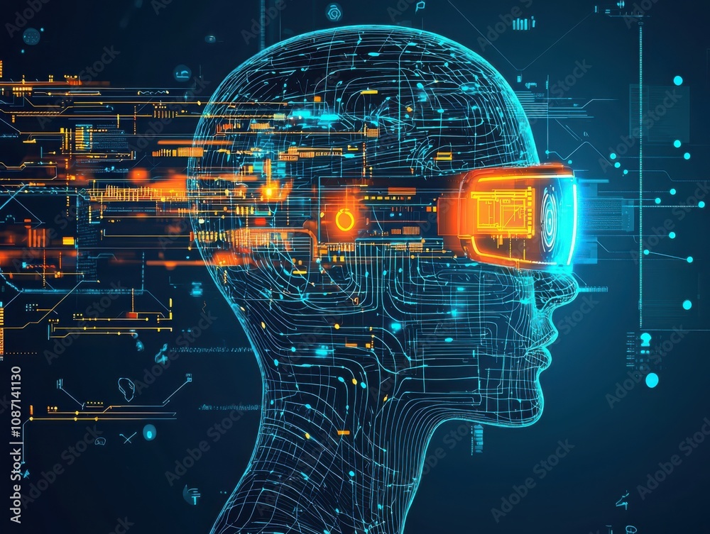 Poster exploring the evolution of artificial intelligence technical schematics and future insights in a dig