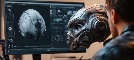 Digital Sculpting: 3D Modeling a Futuristic Helmet