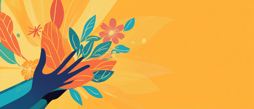 Spread Kindness Everywhere Flat Design Flat Style Stock Photo