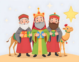 Fototapeta premium Epiphany Day Design, illustration