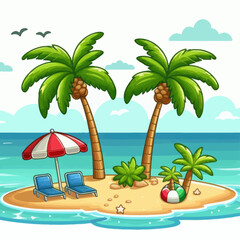 Fototapeta premium summer beach scene