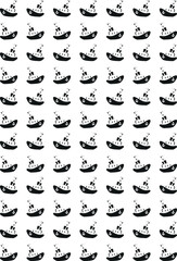 Seamless pattern with funny cartoon ships