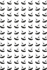 Fototapeta premium Seamless pattern with funny cartoon ships