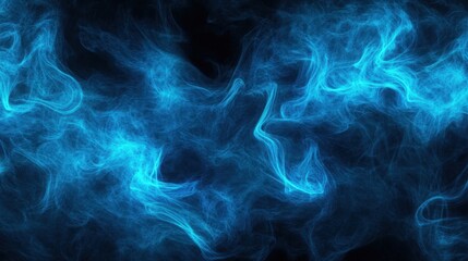 Enigmatic Blue Smoke or Mist Swirling Abstract Background Perfect for Graphic Design, Website Decoration, Digital Art, or Creative Projects