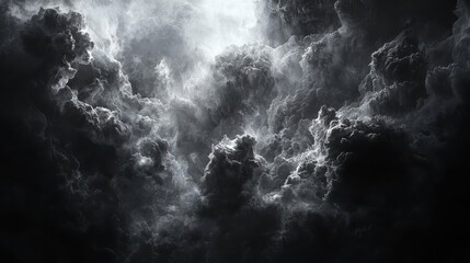 Fototapeta premium Mysterious dark clouds gathering over a stormy sea digital illustration atmospheric environment dramatic viewpoint