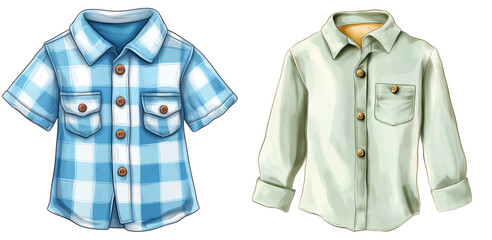 Naklejka premium Stylish button-up shirts for casual wear