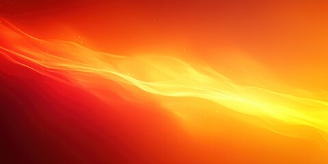 Fototapeta premium Abstract Background with Yellow and Orange Swirls and Glowing Particles