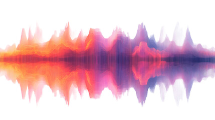 Sound wave equalizer pattern against transparent background for music-themed visuals or tech presentations