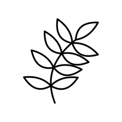plant icon, line vector isolated on white background. trendy and modern design
