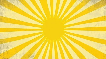 Fototapeta premium Bright Yellow Sunburst Background with Radiating Lines for Vibrant and Energetic Designs, Perfect for Summer Themes, Advertisements, and Creative Projects