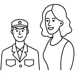 woman military soldier with psychologist-