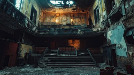 Abandoned Theater Interior 