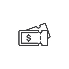 Couponing line icon