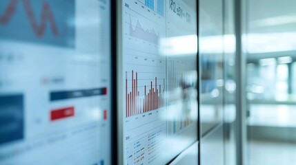 Data Analysis Dashboard with Multiple Charts and Statistics in Soft Natural Light