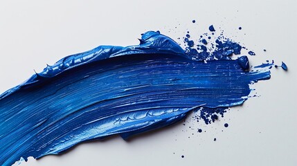 Detailed Close-up of Blue Lipstick Smudge with Brush Stroke Texture - Ideal for Beauty Blogs, Makeup Tutorials, Cosmetic Packaging, and Artistic Projects