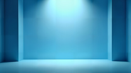 Immaculately Designed Light Blue Cyclorama Stage for Optimal Performing Arts and Photographic Experiences
