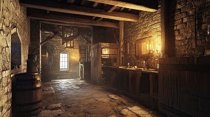 Burning Village Interior 