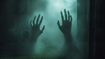 Unearthing The Terrifying Image Of Clawing Ghostly Hands In A Veil Of Shadow And Mystery