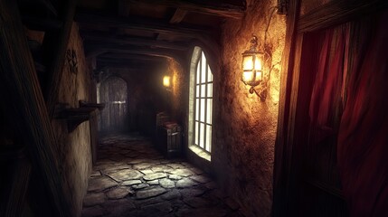 Burning Village Interior 