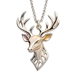 Naklejka premium deer head isolated