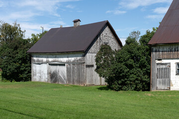Obraz premium An old wooden Canadian barn