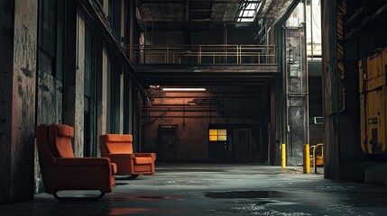 Dark Warehouse Interior