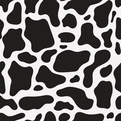 Seamless Cow print pattern vector. Abstract background with repeated stains. Milk day.