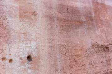 Detail of indigenous culture Petroglyphs etch in the walls along Potash Road in Moab Utah