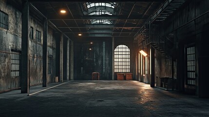 Dark Warehouse Interior