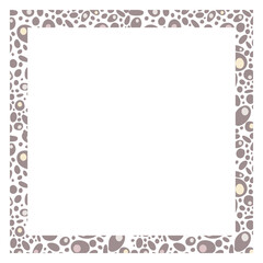 Frame with with freehand doodles. Background for trendy design with basic shapes.