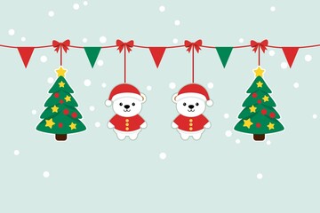 hanging flag party chrismas