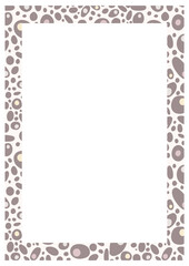 A4 frame with with freehand doodles. Background for trendy design with basic shapes.
