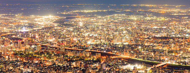 Obraz premium 藻岩山展望台から見る札幌