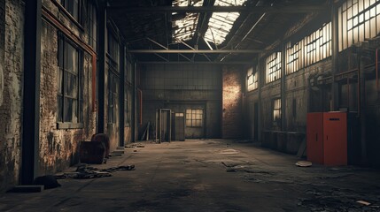 Dark Warehouse Interior