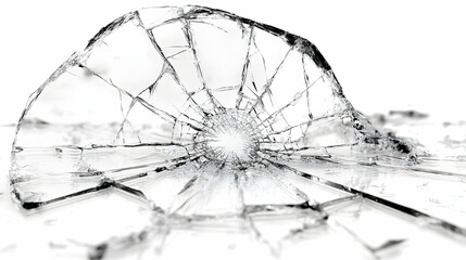 Shattered Glass Photo - Broken Window Closeup