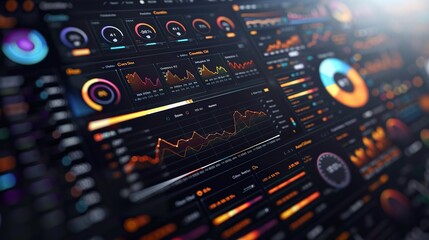 Obraz premium Streamlined Business Data Analysis Dashboard: Interactive Visualizations for Strategic Decision-Making