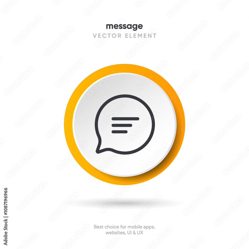 Aufkleber new message notification concept on realistic smartphone mockup. new email pop up. incoming, open me