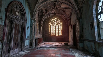 Fototapeta premium Eerie Dungeon Interior 