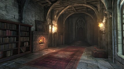 Fototapeta premium Eerie Dungeon Interior 