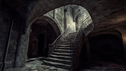 Naklejka premium Eerie Dungeon Interior 
