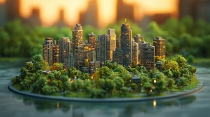 Transforming urban spaces clean energy sphere for a sustainable miniature landscape urban innovation eco-design