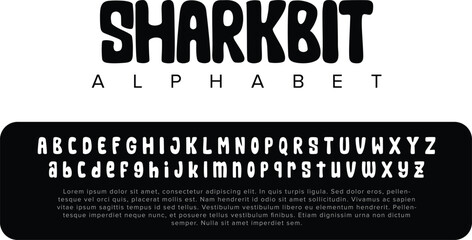 Luxury Sharkbit Stylish alphabet letters font for logo