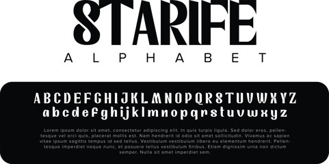 Luxury Starife Stylish alphabet letters font for logo