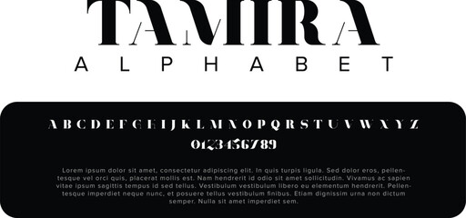 Luxury Tamira Stylish alphabet letters font for logo